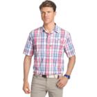 Men's Izod Surfcaster Classic-fit Plaid Button-down Shirt, Size: Xxl, Pink Other