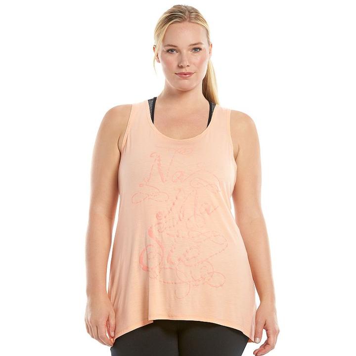 Plus Size Gaiam Harmony Studio To Street Graphic Yoga Tank, Women's, Size: 2xl, Orange Oth