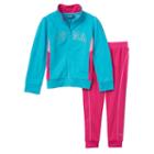 Girls 4-6x Puma Colorblock Glitter Jacket & Pants Set, Size: 4, Brt Blue