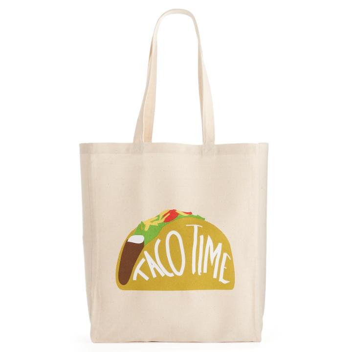 Printed Canvas Tote, Women's, Taco