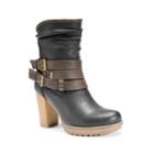 Muk Luks Skylynn Women's High Heel Ankle Boots, Girl's, Size: 7, Black