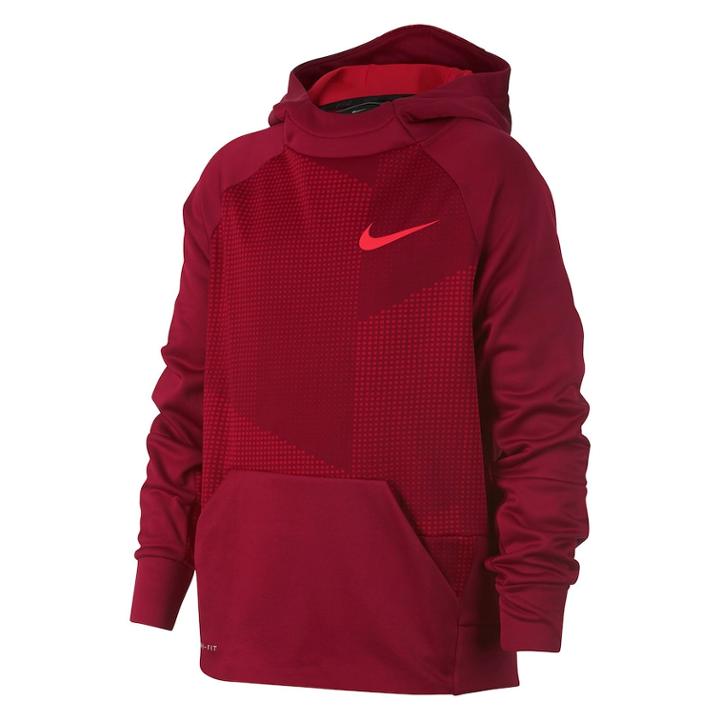 Boys 8-20 Nike Therma Fleece Printed Hoodie, Size: Large, Med Red