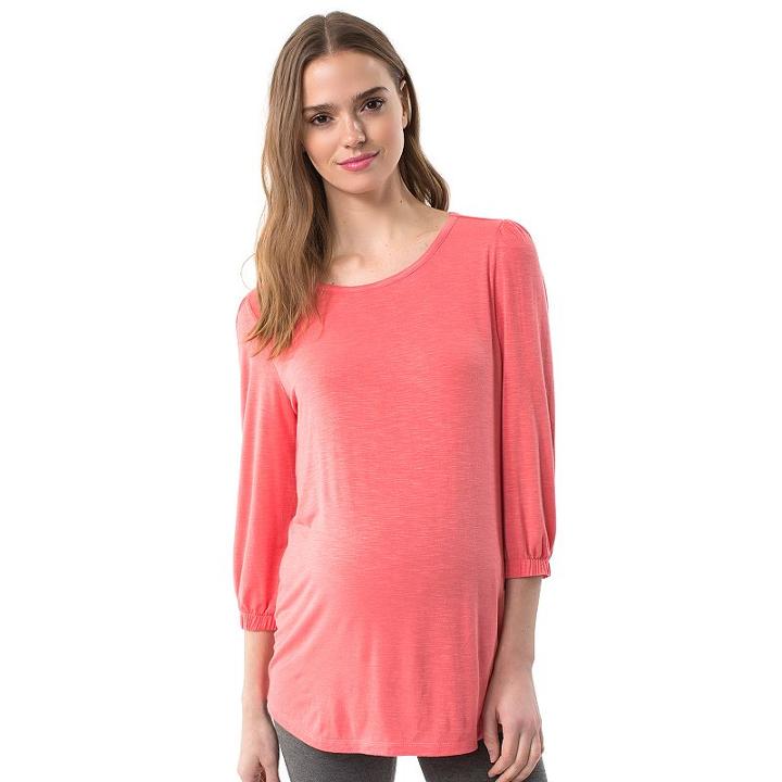 Maternity Pip & Vine By Rosie Pope Crewneck Tee, Women's, Size: Xl-mat, Drk Yellow