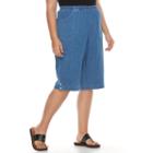 Plus Size Croft & Barrow&reg; Jean Skimmer Capris, Women's, Size: 3 - Regular, Med Blue