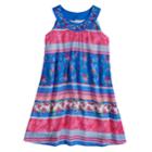 Girls 7-16 Blush Multi Print Halter Dress, Size: 10