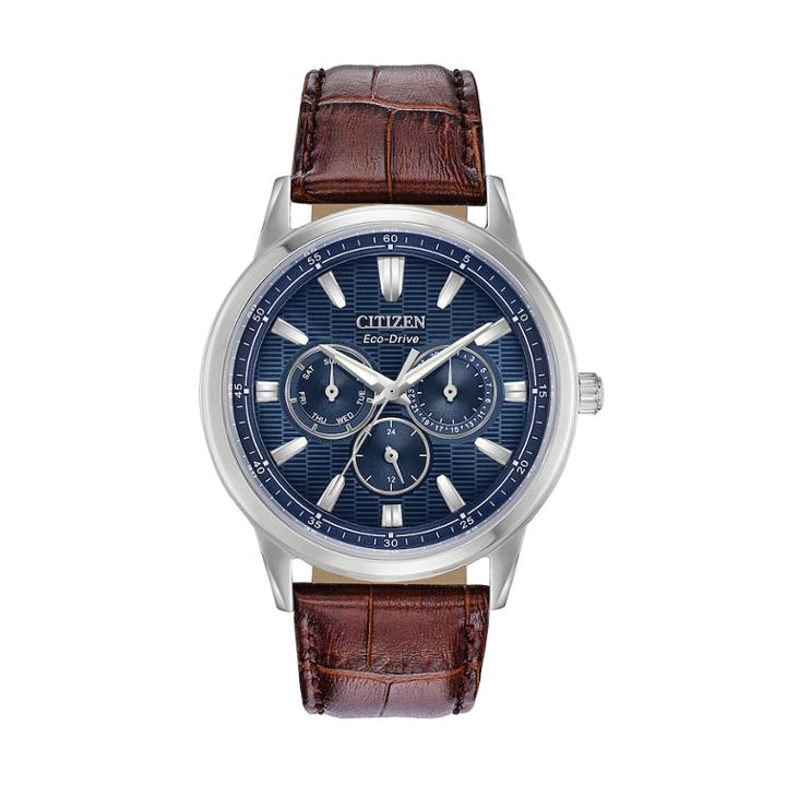 Citizen Eco-drive Men's Corso Leather Watch - Bu2070-12l, Size: Large, Brown
