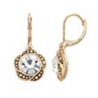 Napier Simulated Crystal Flower Drop Earrings, Women's, Gold