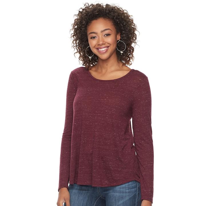Juniors' So&reg; Cross Back Tee, Teens, Size: Xs, Red