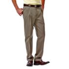 Men's Haggar&reg; Work To Weekend&reg; Classic-fit Pleated Expandable Waist Pants, Size: 31x30, Med Yellow