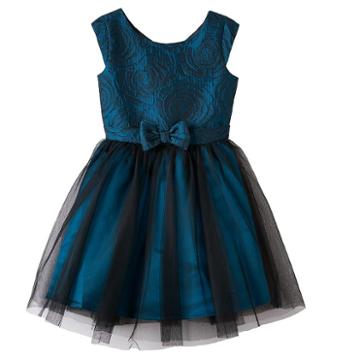 Girls 7-16 Lilt Rose Brocade Dress, Girl's, Size: 8, Dark Green
