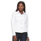 Women's Gloria Vanderbilt Evelyn Shirt Jacket, Size: Medium, White