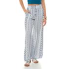 Juniors' Joe B Challis Tie Front Wide-leg Pants, Teens, Size: Medium, White