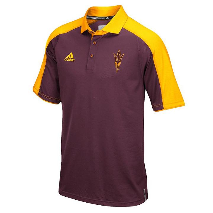 Men's Adidas Arizona State Sun Devils Sideline Coaches Polo, Size: Large, Red