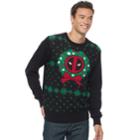 Men's Deadpool Ugly Christmas Sweater, Size: Xxl, Black