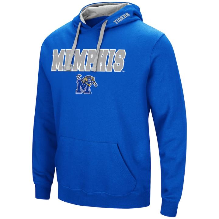 Men's Memphis Tigers Pullover Fleece Hoodie, Size: Medium, Blue (navy)