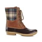 Henry Ferrera Mission Women's Water-resistant Plaid Duck Boots, Size: 6, Brown