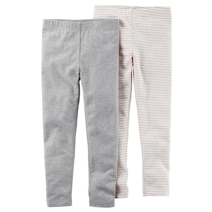 Girls 4-8 Carter's 2-pk. Leggings, Size: 8, Multi