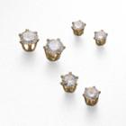 Apt. 9&reg; Gold Tone Cubic Zirconia Stud Earring Set, Yellow