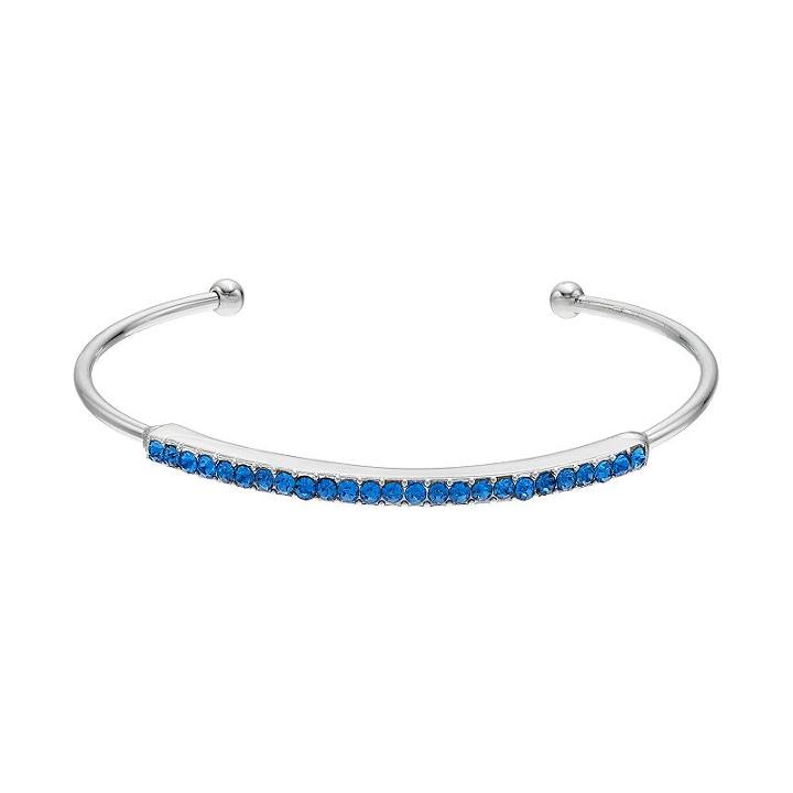 Simulated Blue Sapphire Cuff Bracelet, Women's