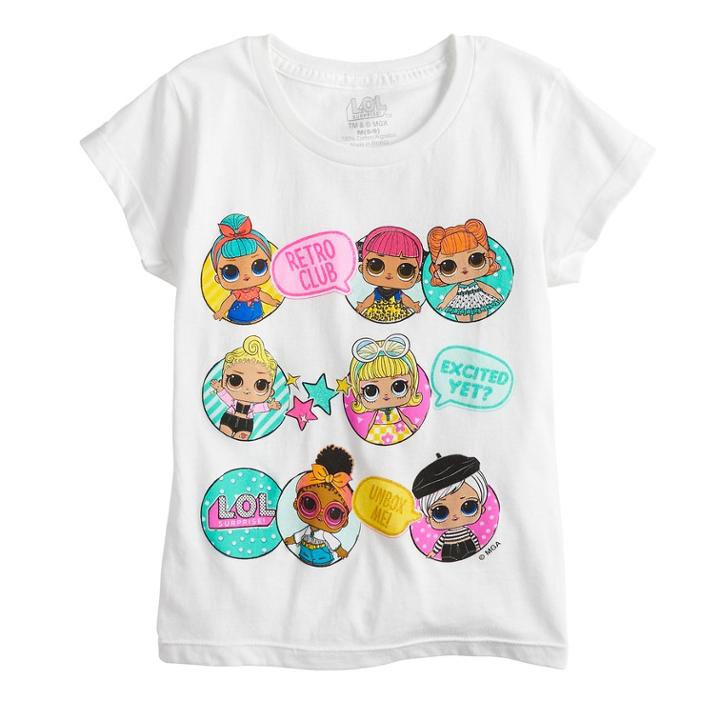 Girls 4-6x L.o.l. Surprise! Graphic Tee, Size: 5-6, White