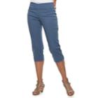Women's Croft & Barrow&reg; Polished Pull-on Capris, Size: 10, Med Blue