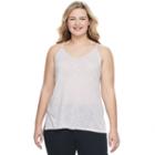 Juniors' Plus Size Mudd&reg; Double V-neck Camisole, Girl's, Size: 2xl, Brt Purple