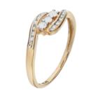Round-cut Diamond Swirl Engagement Ring In 10k Gold (1/4 Ct. T.w.), Women's, Size: 7, White