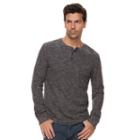 Men's Marc Anthony Slim-fit Waffle-weave Knit Henley, Size: Xl, Grey (charcoal)