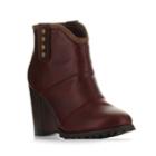 Seven7 Seville Women's High Heel Ankle Boots, Size: 7.5, Dark Red
