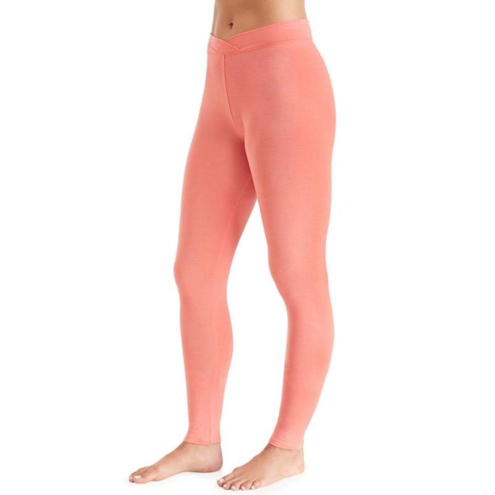 Women's Cuddl Duds Softwear Leggings, Size: Small, Med Orange