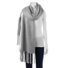 Sonoma Goods For Life&trade; Solid Braided Fringe Oblong Scarf, Women's, Grey