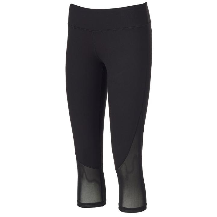 Juniors' So&reg; Perfectly Soft Yoga Capri Leggings, Girl's, Size: Large, Black