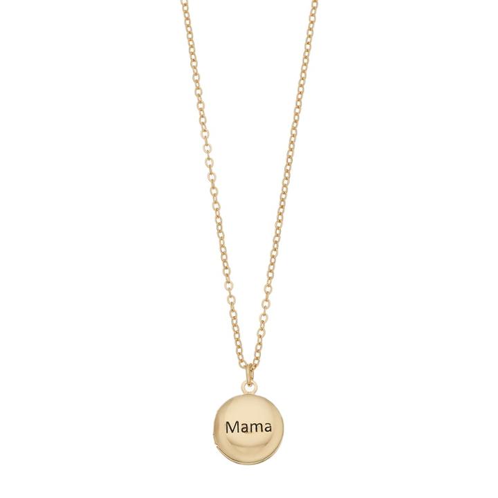 Lc Lauren Conrad Mama Gold Tone Locket, Women's