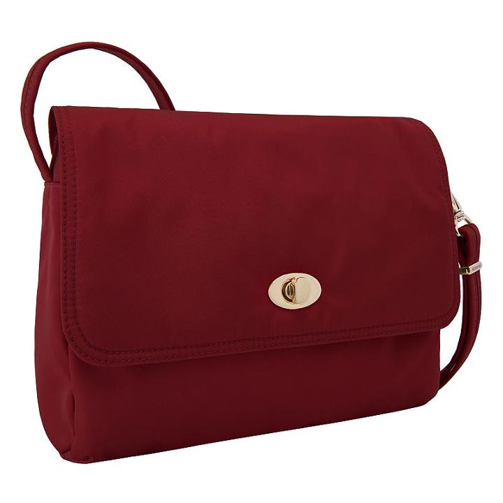 Travelon Anti-theft Tailored East-west Crossbody Bag, Women's, Red
