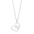 Sterling Silver Dallas Cowboys Heart Openwork Pendant Necklace, Women's, Size: 18, Grey