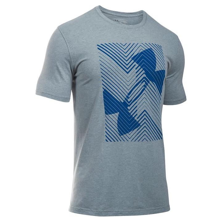 Men's Under Armour Shield Glitch Tee, Size: Large, Dark Grey