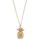 Long Pineapple Pendant Necklace, Women's, Yellow