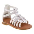Laura Ashley Toddler Girls' Strappy Ankle-cuff Sandals, Girl's, Size: 6 T, White
