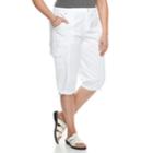 Plus Size Croft & Barrow&reg; Utility Skimmer Capris, Women's, Size: 18 W, White