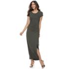 Women's Apt. 9&reg; Ruched Maxi Dress, Size: Medium, Dark Green