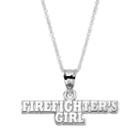 Insignia Collection Sterling Silver Firefighter's Girl Pendant Necklace, Size: 18, Multicolor