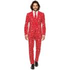 Men's Opposuits Slim-fit Iconicool Novelty Suit & Tie Set, Size: 40 - Regular, Dark Red