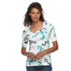 Women's Croft & Barrow&reg; Squareneck Tee, Size: Xs, White