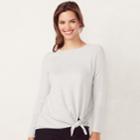 Women's Lc Lauren Conrad Knot Crewneck Sweater, Size: Xxl, Light Grey