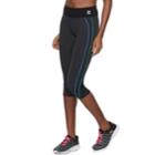 Women's Fila Sport&reg; Contrast Stitch Capri Leggings, Size: Large, Light Grey