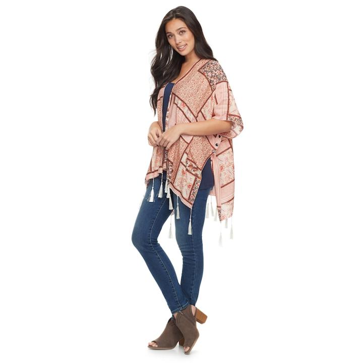 Women's Sonoma Goods For Life&trade; Patchwork Kimono, Brt Orange