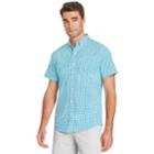 Men's Izod Advantage Cool Fx Regular-fit Plaid Moisture-wicking Button-down Shirt, Size: Small, Brt Blue
