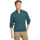 Men's Izod Classic-fit 7gg Cable-knit Quarter-zip Sweater, Size: Xxl, Turquoise/blue (turq/aqua)