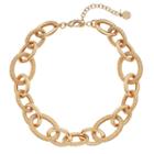 Dana Buchman Textured & Polished Oval Link Chunky Necklace, Women's, Gold