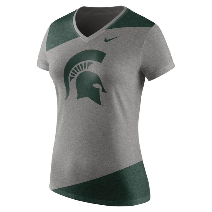 Women's Nike Michigan State Spartans Champ Drive Tee, Size: Xl, White
